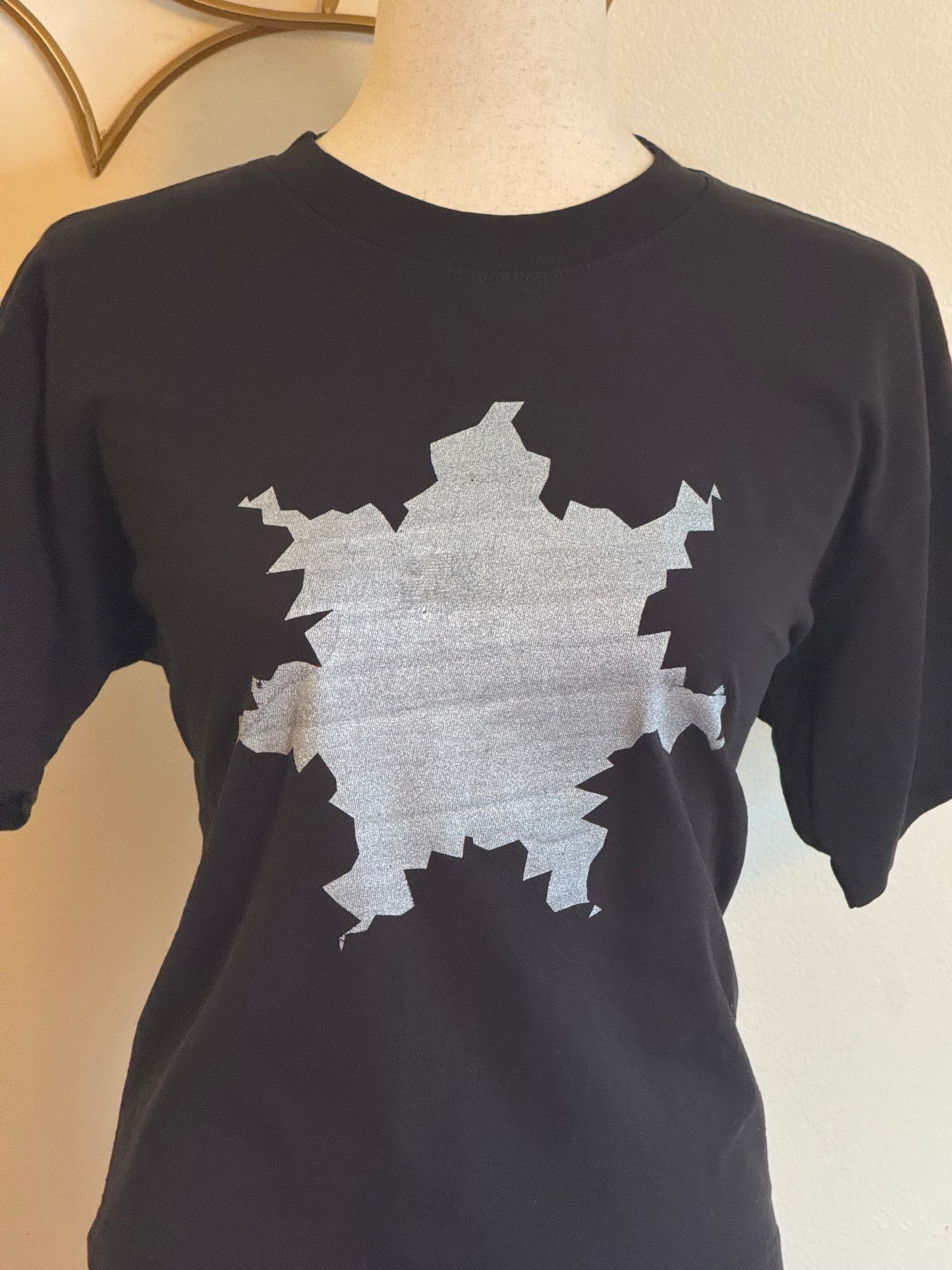 Black Frazzled Star Tee