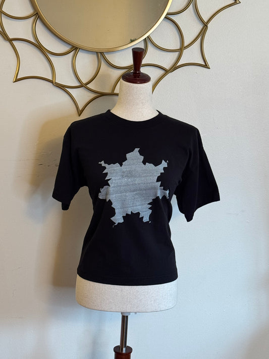 Black Frazzled Star Tee